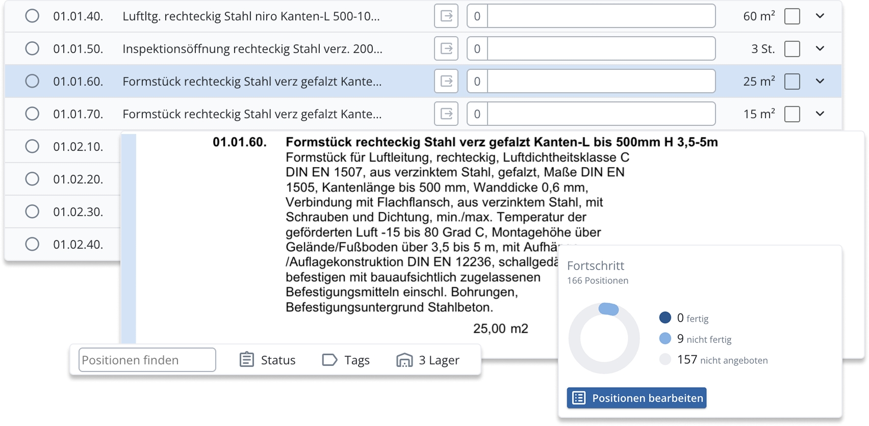 LV-Bearbeitung
