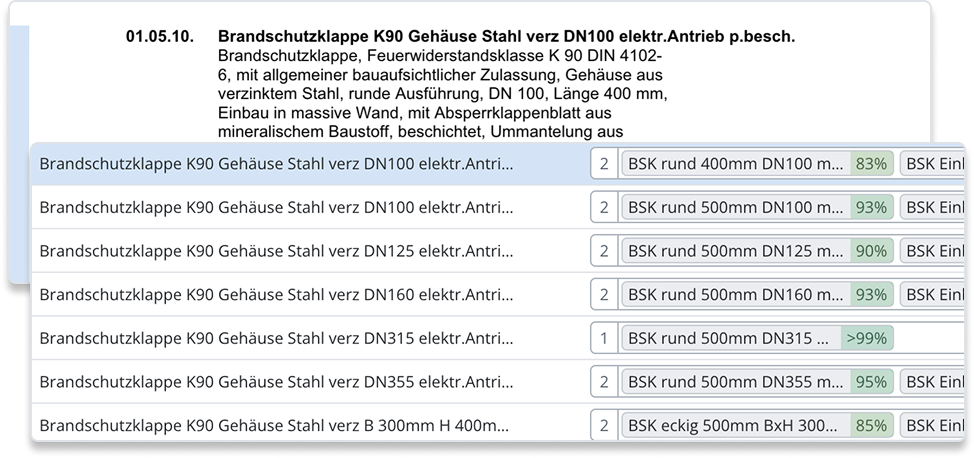 Schritt 2: KI schlägt Produkte vor